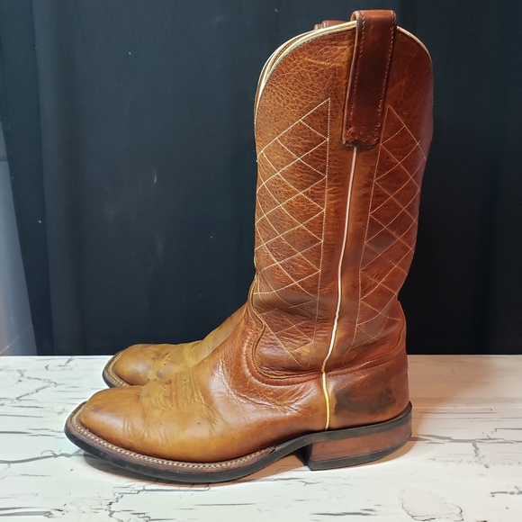 Anderson Bean Cowboy Boots in Saddle Tan - Men's size 9 D - Picture 2 of 12